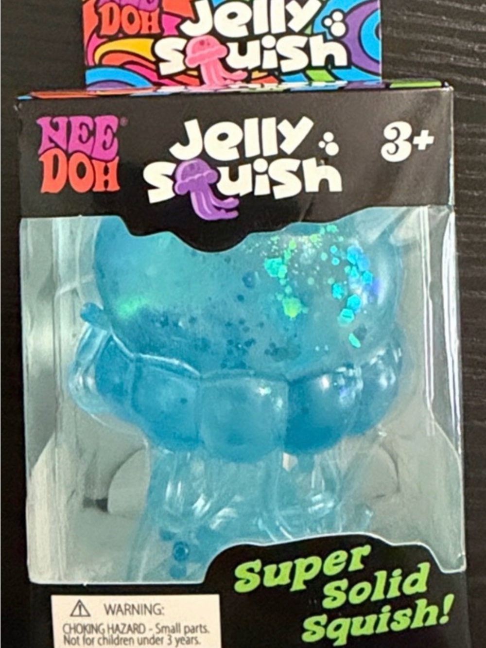 Nee Doh Jelly Squish Super Solid Squishy - Blue